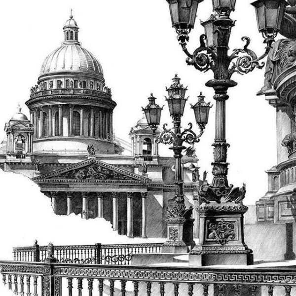 Питер Исаакиевский собор Графика