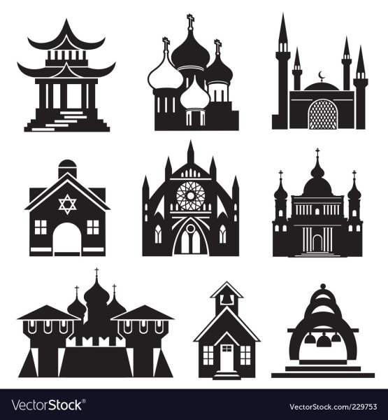 Церковь мечеть синагога вектор