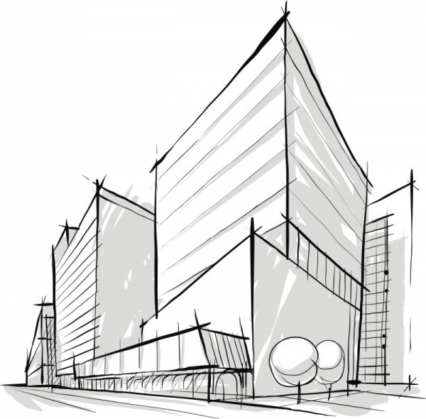 Скетчи зданий