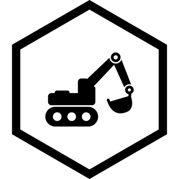 Ковш экскаватора силуэт