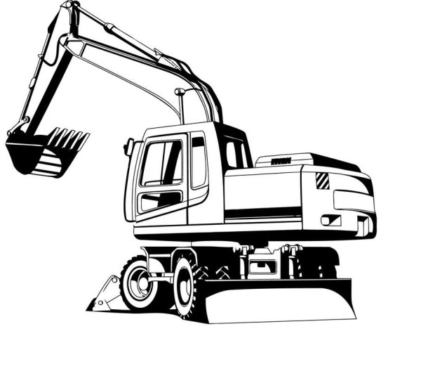 Трактор JCB вектор