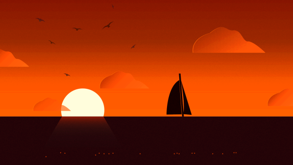 Закат Векторная Графика