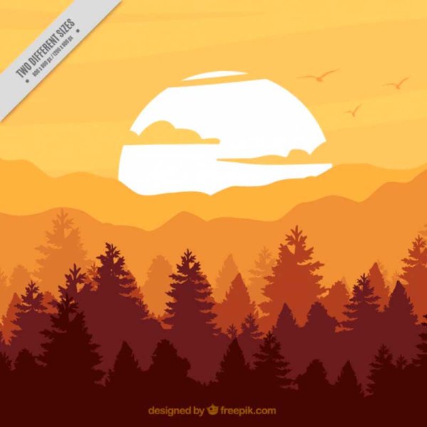 Векторные пейзажи природы