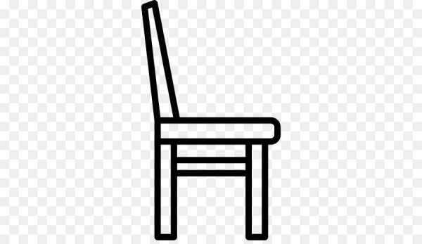 Стул сбоку вектор