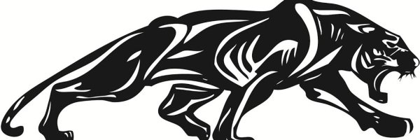 Силуэт пантеры в прыжке