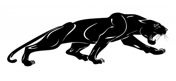 Пантера сбоку вектор