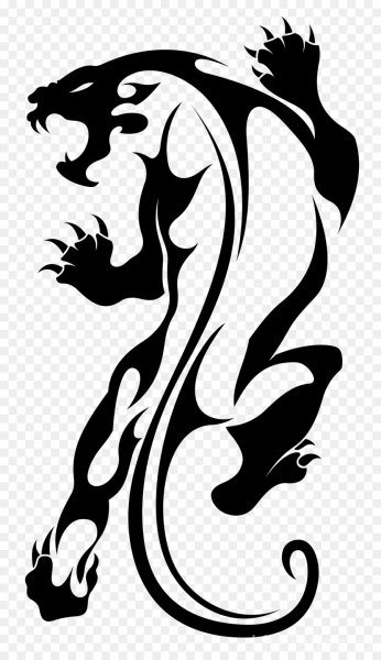 Тату пантера трайбл