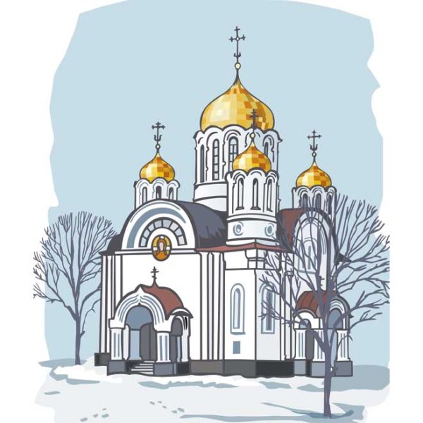 Трафарет храма