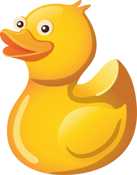 Утка желтая вектор