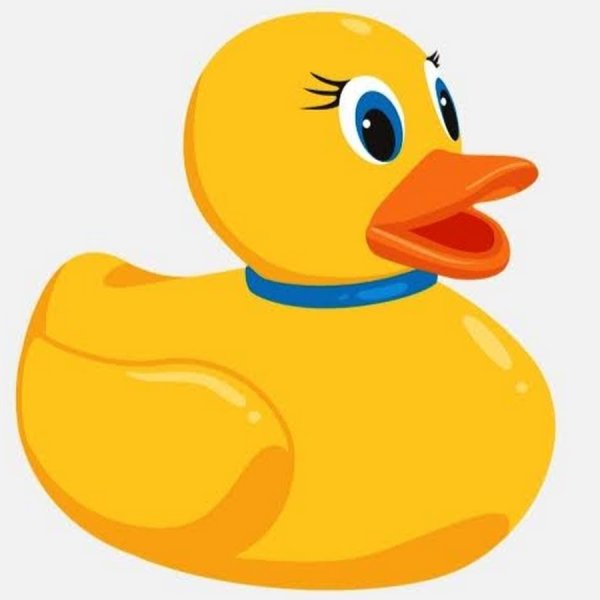 Желтая утка мультяшная