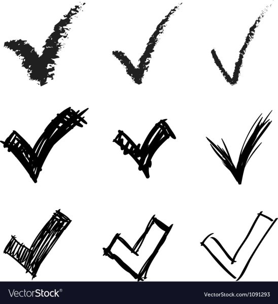 Галочка рукописная