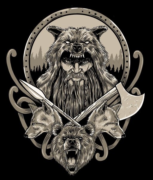 Тату Велес с волком