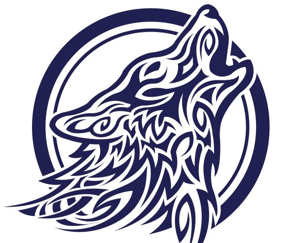 Скандинавские узоры кельтика волк