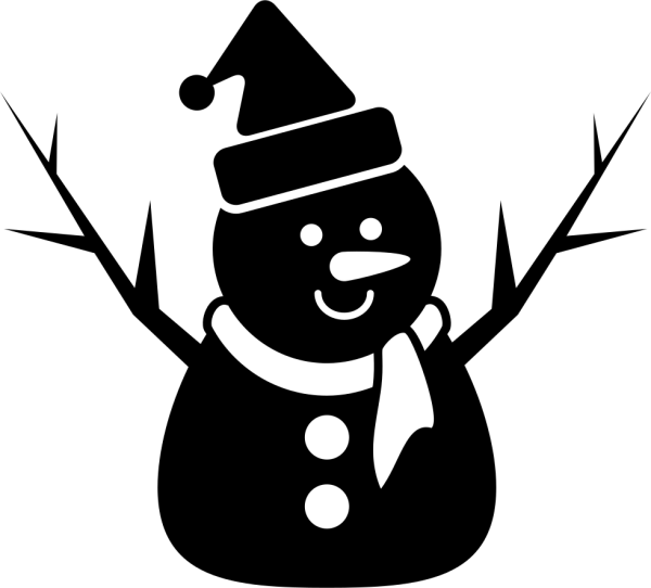 Снеговик силуэт