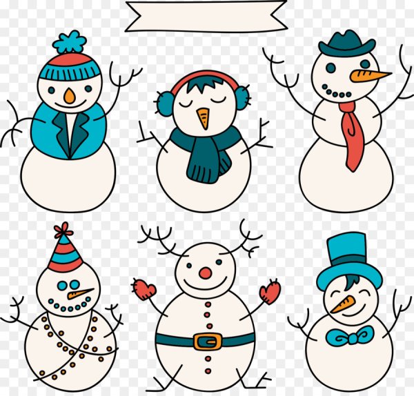 Снеговик для скрапбукинга