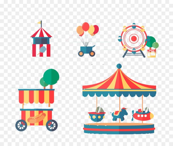 Парк карусели стилизация