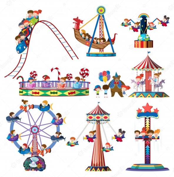 Парк развлечений вектор