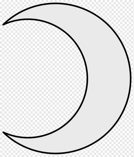 Контур Луны на прозрачном фоне