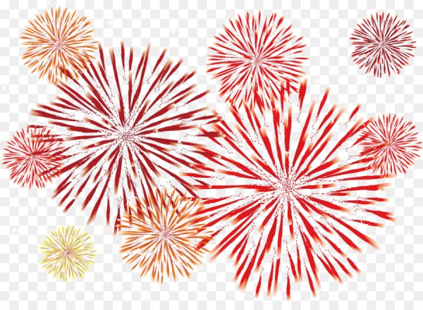 Салют на прозрачном фоне