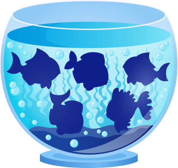 Раскраска аквариум с рыбками