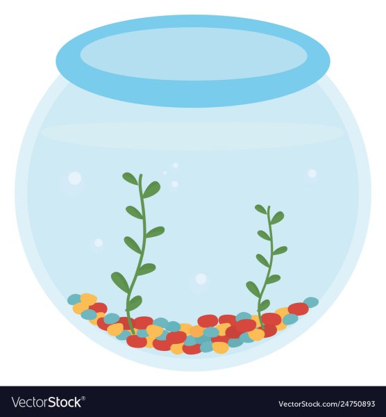 Рыбка в аквариуме вектор