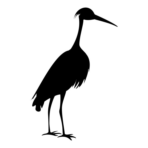 Силуэт Цапли рисунок