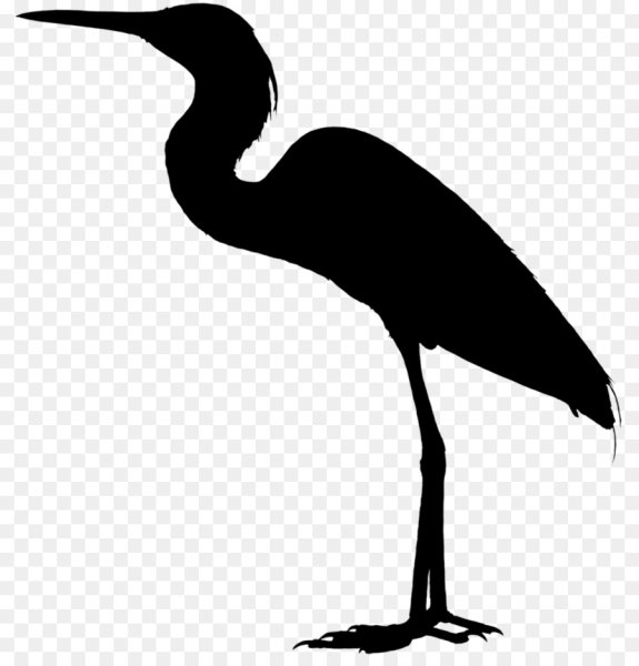 Силуэт серой Цапли