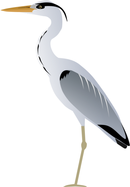 Журавль мультяшный