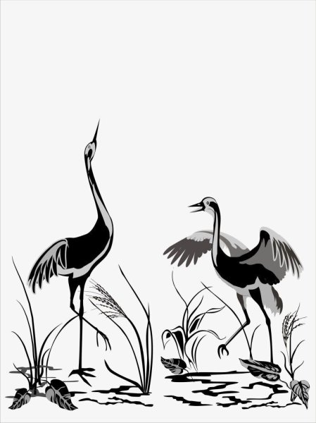 Журавль стилизация