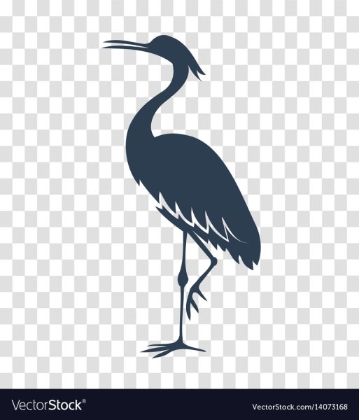 Цапля силуэт