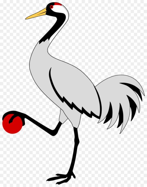 Журавль мультяшный