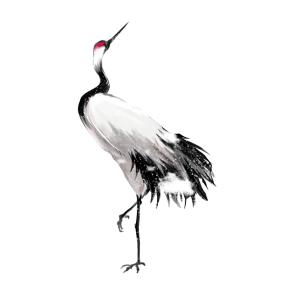 Журавль без фона