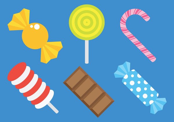 Векторная конфета