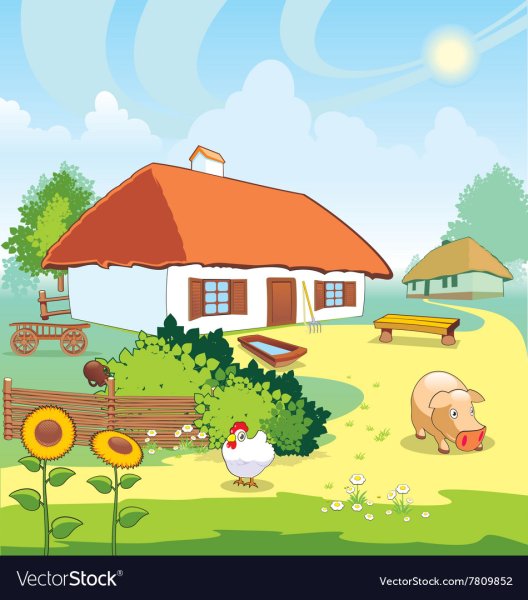 Деревня вектор