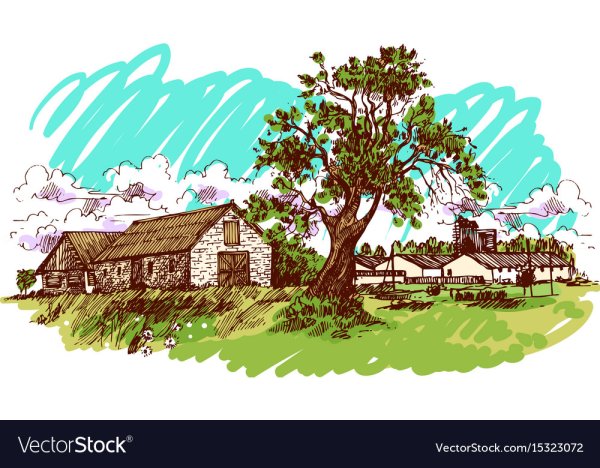 Домик домик в деревне вектор
