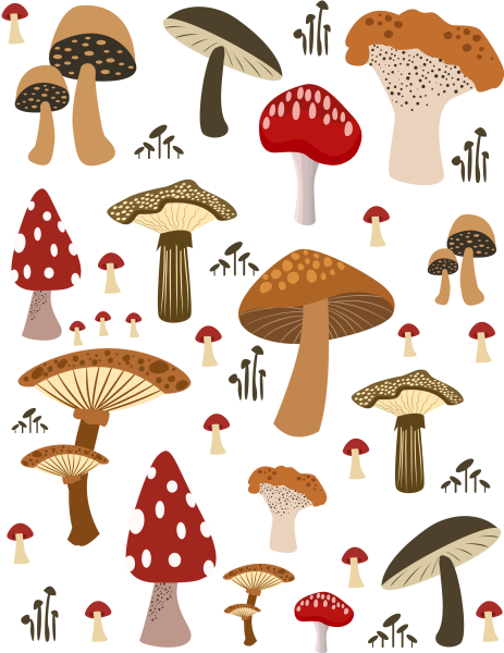 Фон грибочки