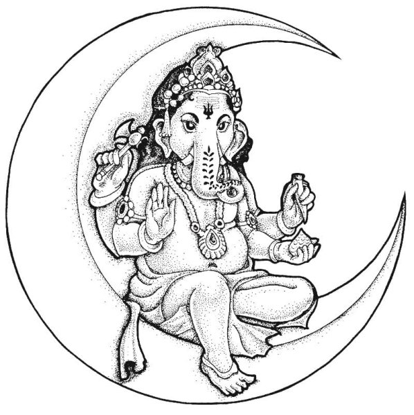 Бог Индии Ганеша рисунок