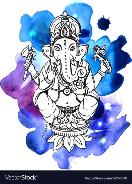 Ганеша Бог вектор