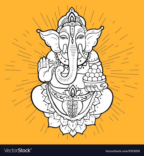 Индусский Бог Ганеша вектор