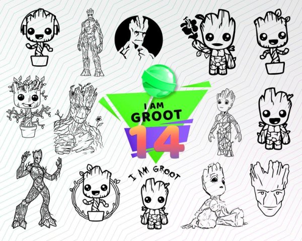 Маленький Грут вектор