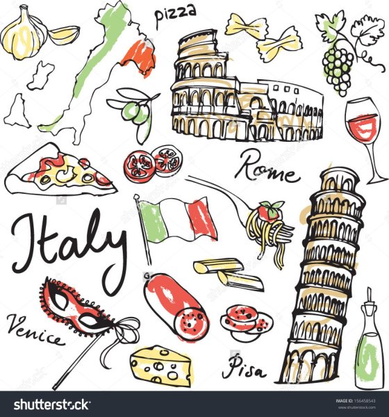 Италия рисунок вектор