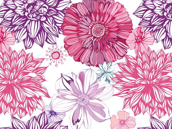 Векторные цветы