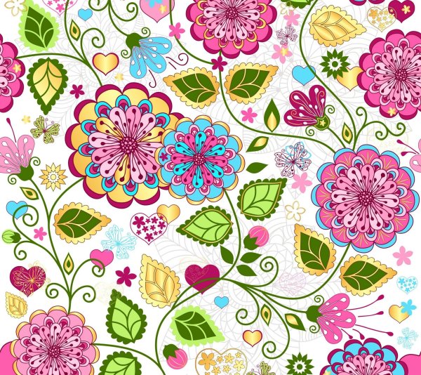 Красивый цветочный орнамент