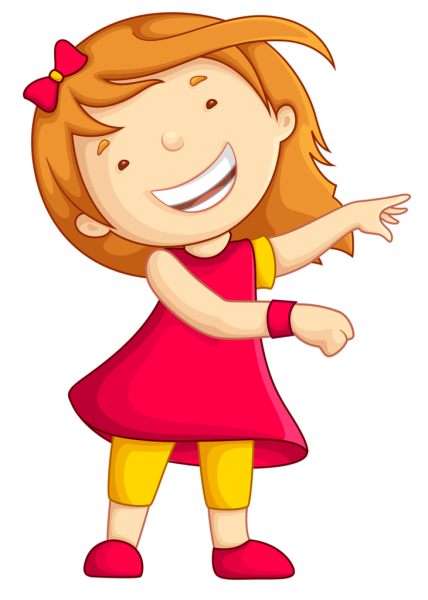 Счастливая девочка мультяшная