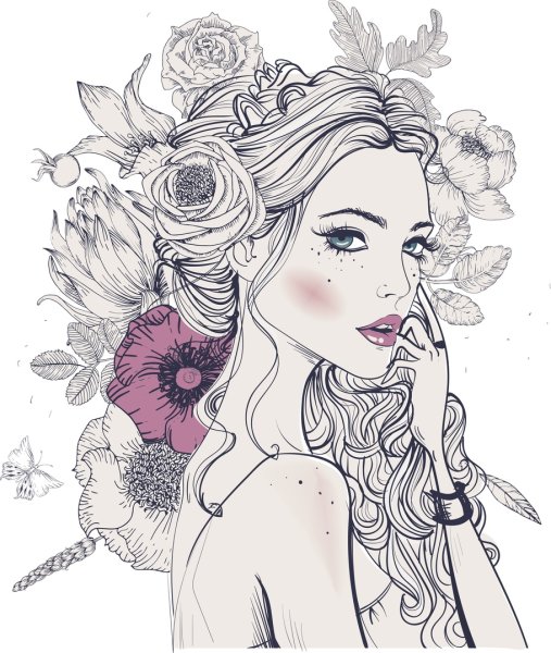 Векторная иллюстрация девушка