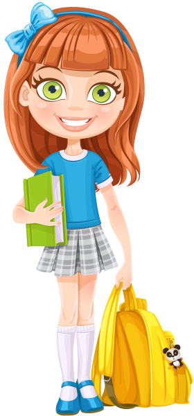 Мультяшные девочки ученики