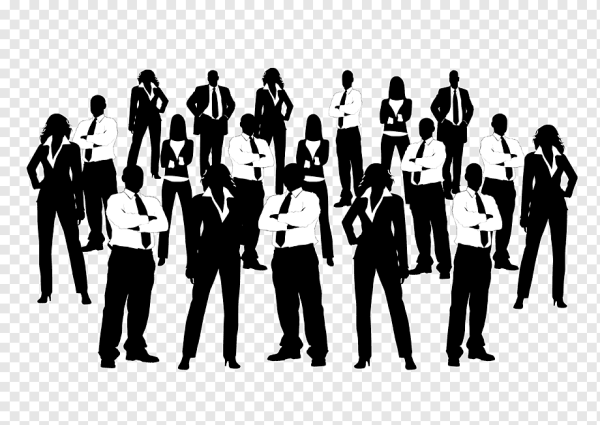 Силуэт группы людей