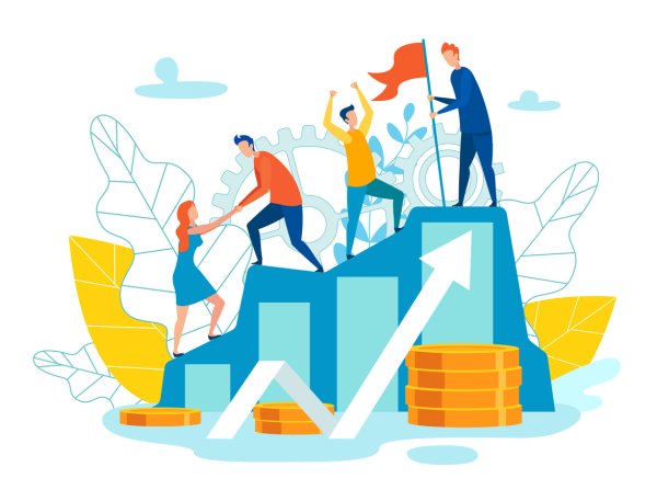 Векторные иллюстрации. Бизнес-команда