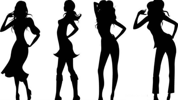 Очертания фигуры девушки