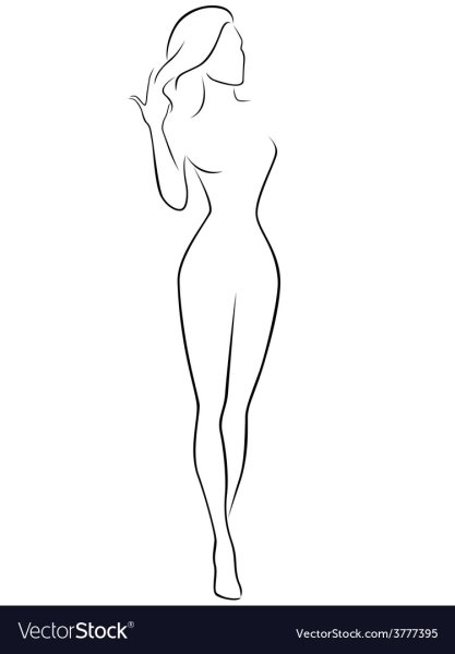 Очертания женской фигуры